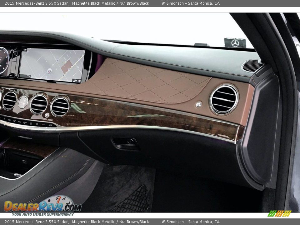 2015 Mercedes-Benz S 550 Sedan Magnetite Black Metallic / Nut Brown/Black Photo #28