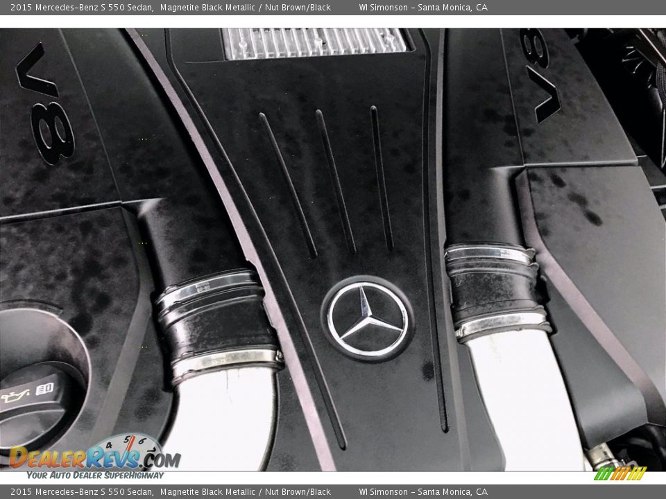 2015 Mercedes-Benz S 550 Sedan Magnetite Black Metallic / Nut Brown/Black Photo #31