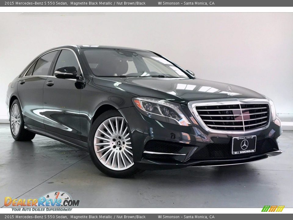 2015 Mercedes-Benz S 550 Sedan Magnetite Black Metallic / Nut Brown/Black Photo #34