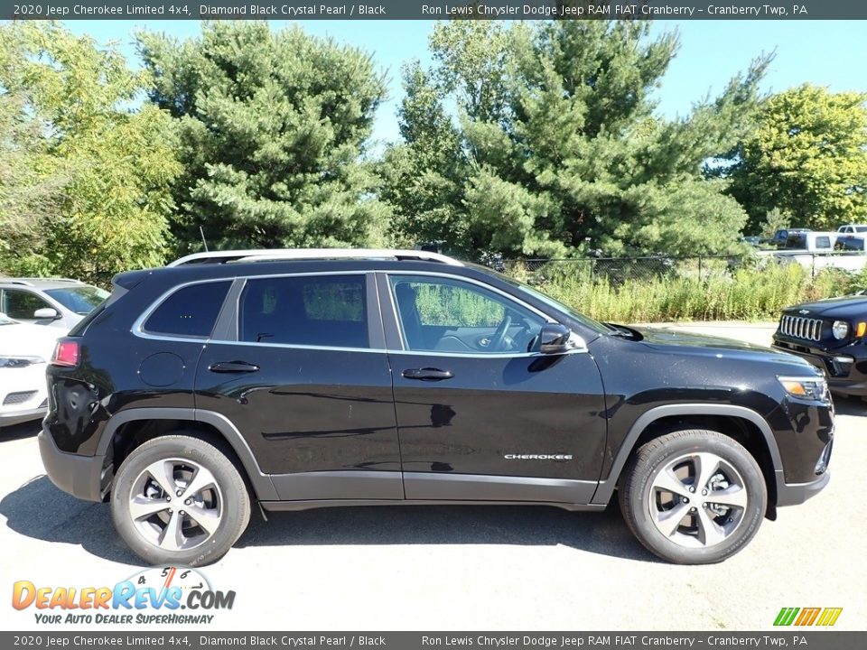 2020 Jeep Cherokee Limited 4x4 Diamond Black Crystal Pearl / Black Photo #4