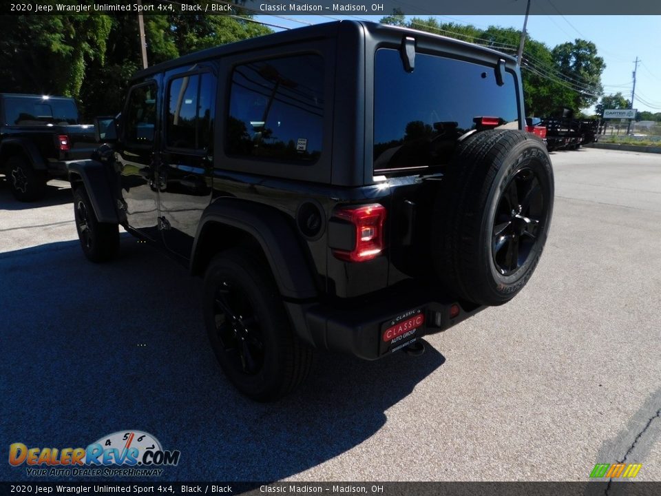 2020 Jeep Wrangler Unlimited Sport 4x4 Black / Black Photo #5