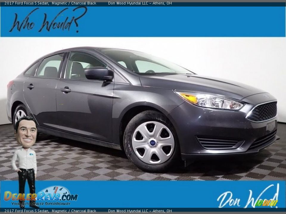 2017 Ford Focus S Sedan Magnetic / Charcoal Black Photo #1