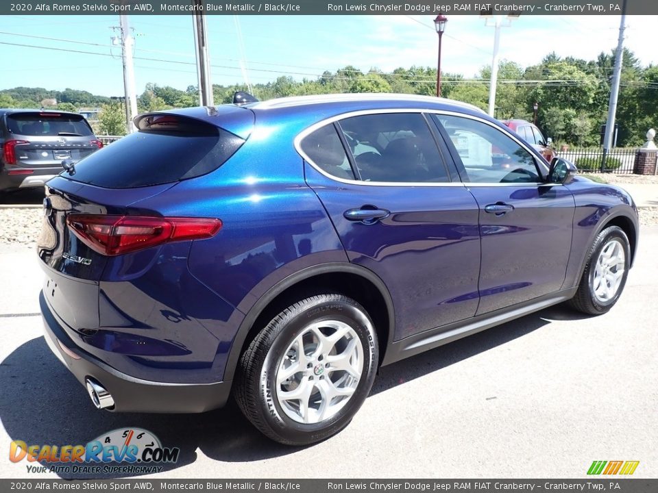 2020 Alfa Romeo Stelvio Sport AWD Montecarlo Blue Metallic / Black/Ice Photo #5