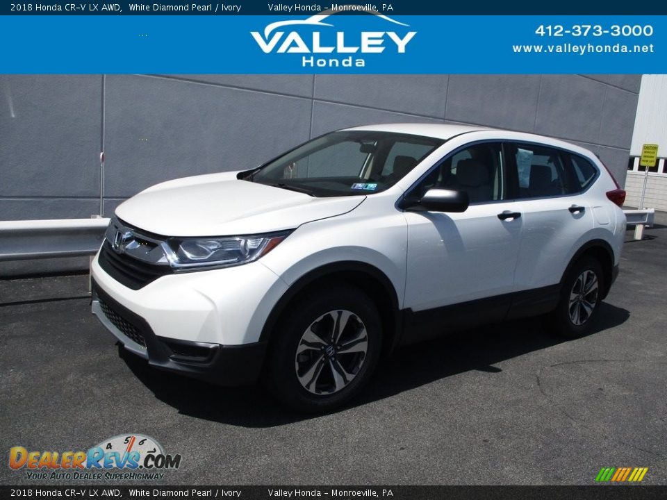 2018 Honda CR-V LX AWD White Diamond Pearl / Ivory Photo #1