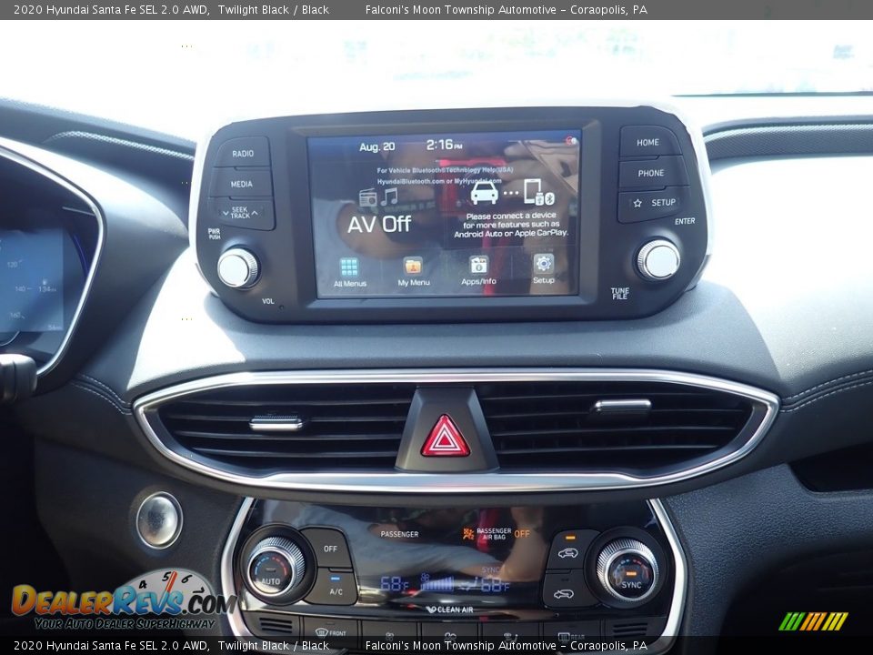 2020 Hyundai Santa Fe SEL 2.0 AWD Twilight Black / Black Photo #13