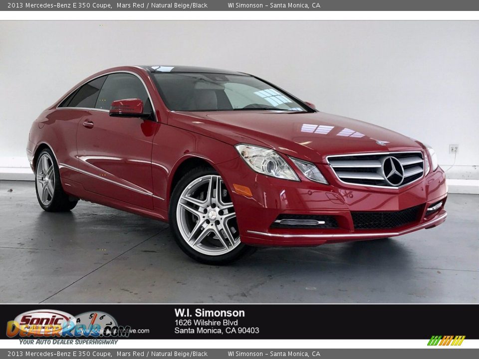 2013 Mercedes-Benz E 350 Coupe Mars Red / Natural Beige/Black Photo #1