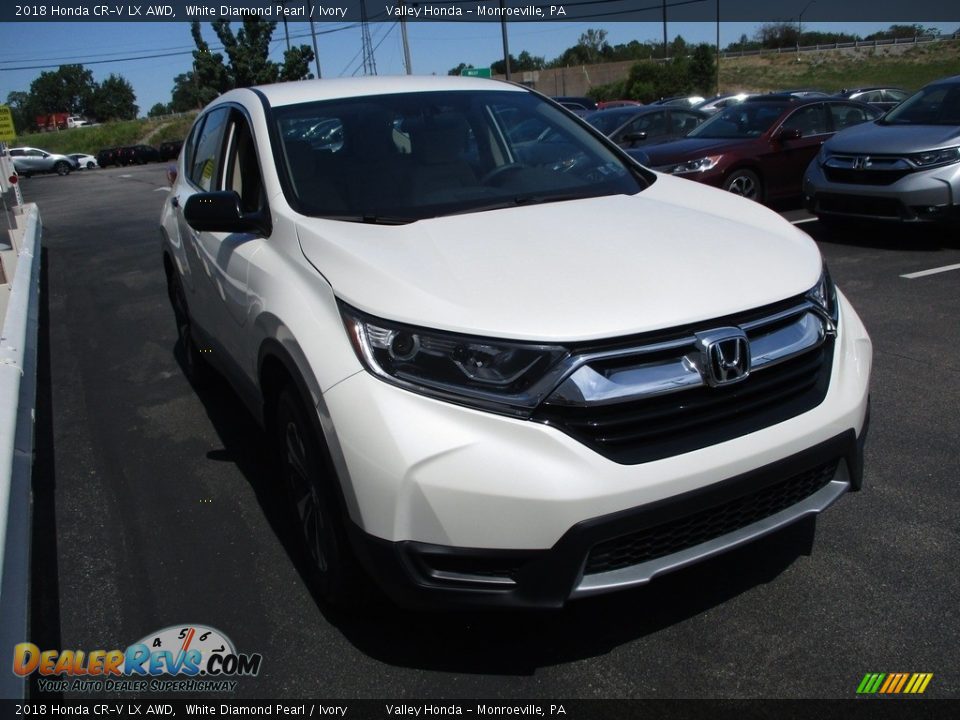 2018 Honda CR-V LX AWD White Diamond Pearl / Ivory Photo #7