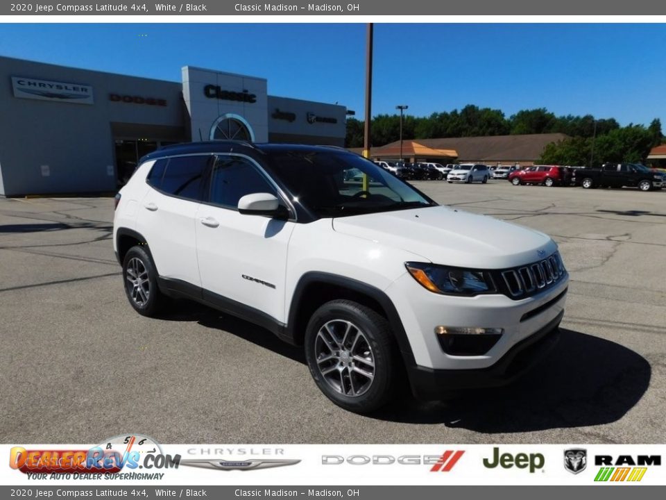 2020 Jeep Compass Latitude 4x4 White / Black Photo #1