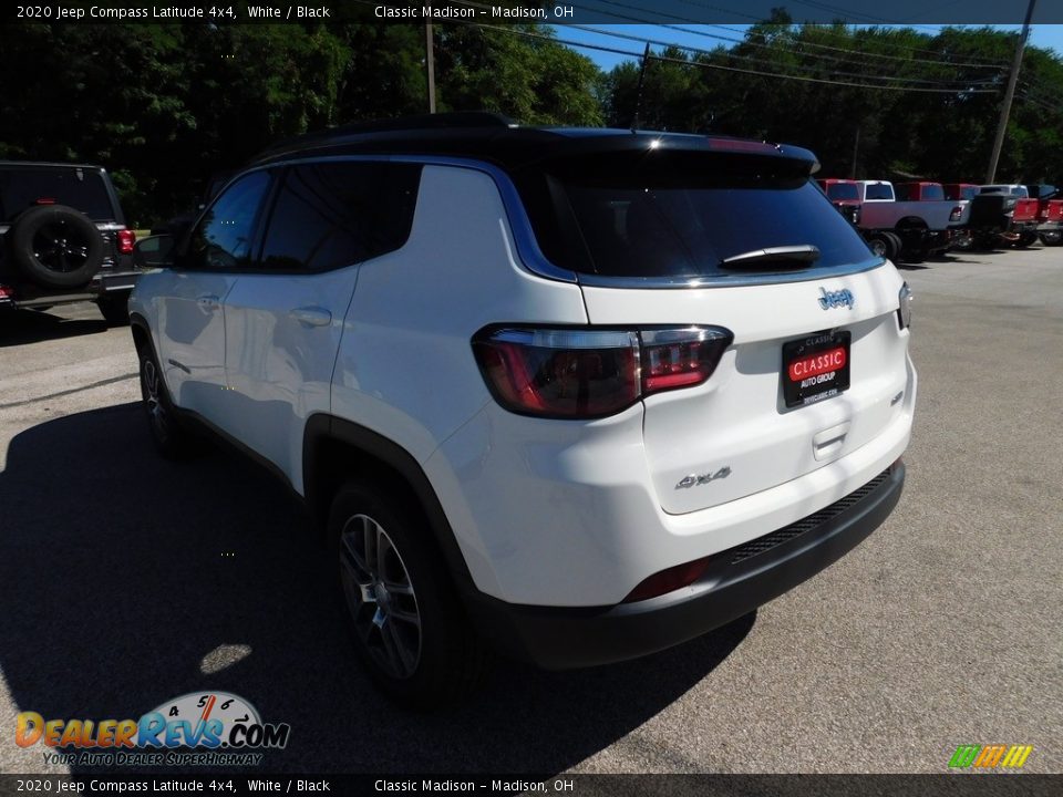 2020 Jeep Compass Latitude 4x4 White / Black Photo #5