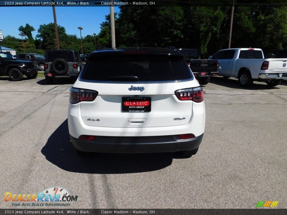2020 Jeep Compass Latitude 4x4 White / Black Photo #6