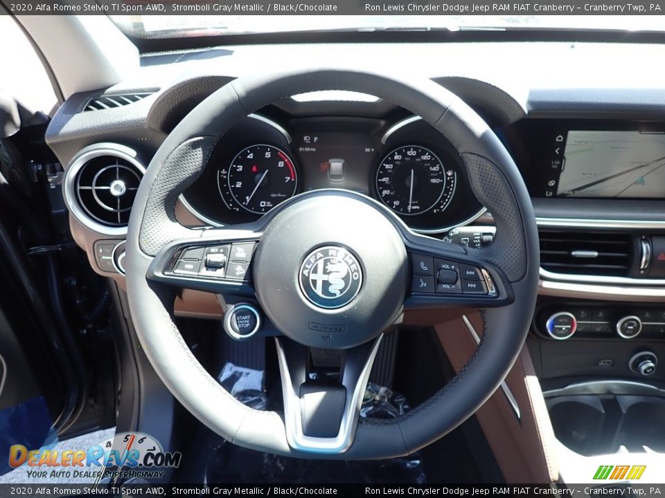 2020 Alfa Romeo Stelvio TI Sport AWD Steering Wheel Photo #17