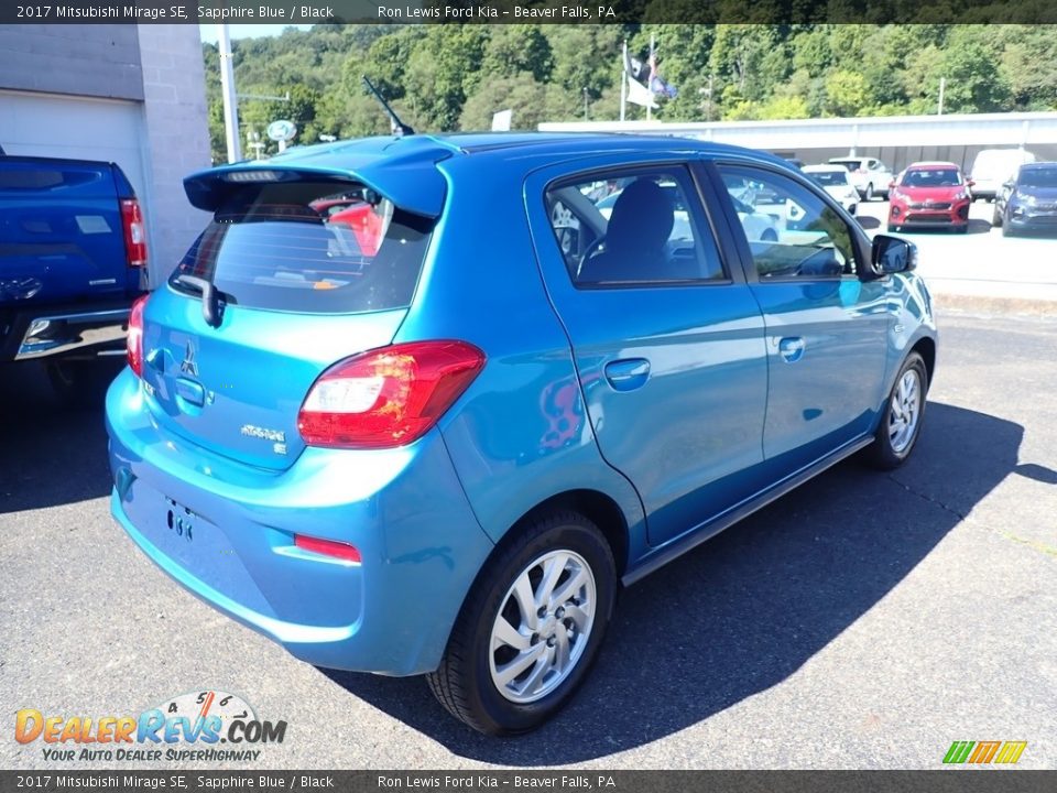 2017 Mitsubishi Mirage SE Sapphire Blue / Black Photo #2