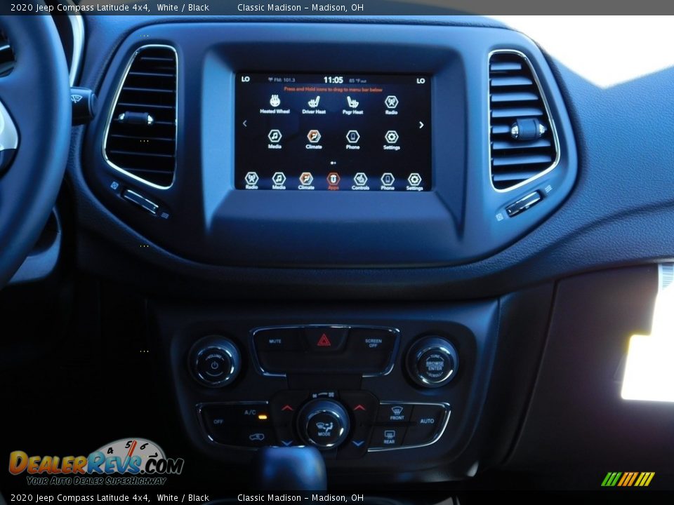2020 Jeep Compass Latitude 4x4 White / Black Photo #13