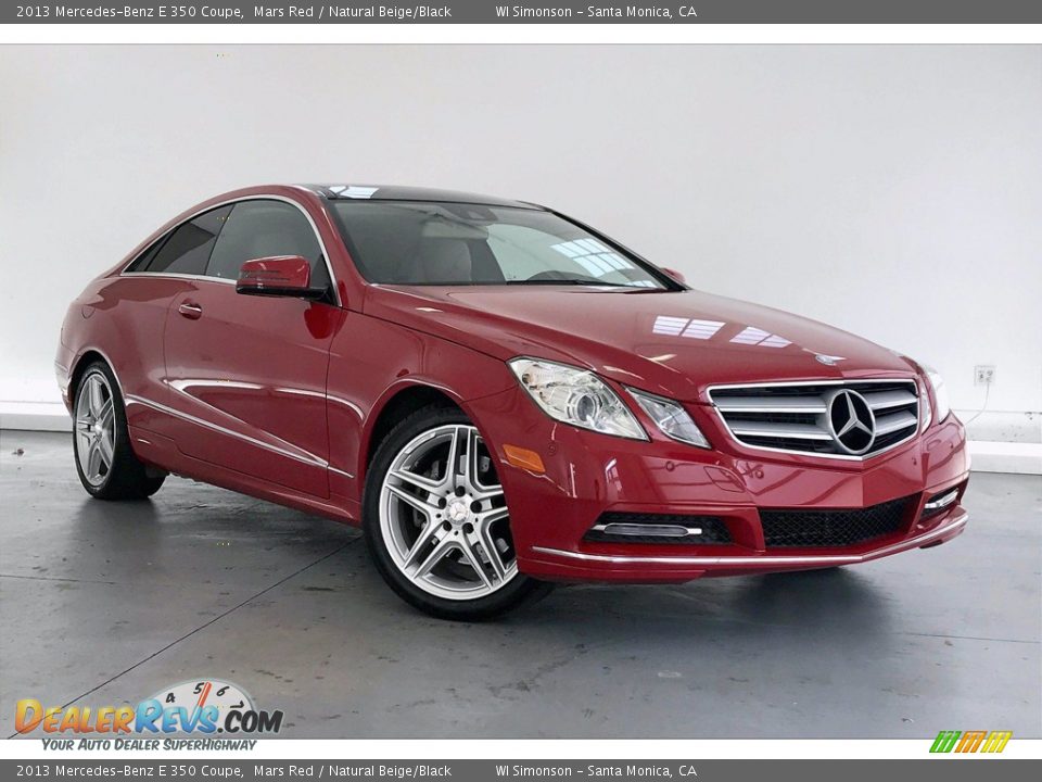 2013 Mercedes-Benz E 350 Coupe Mars Red / Natural Beige/Black Photo #34