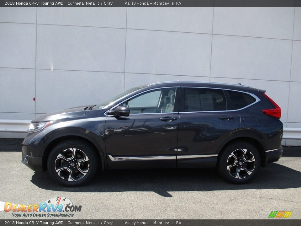 2018 Honda CR-V Touring AWD Gunmetal Metallic / Gray Photo #2