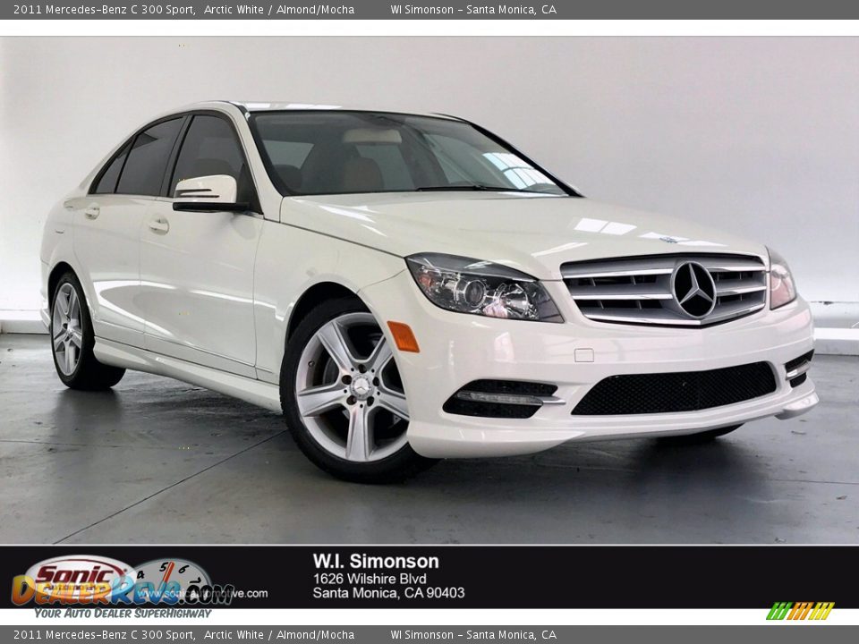 2011 Mercedes-Benz C 300 Sport Arctic White / Almond/Mocha Photo #1