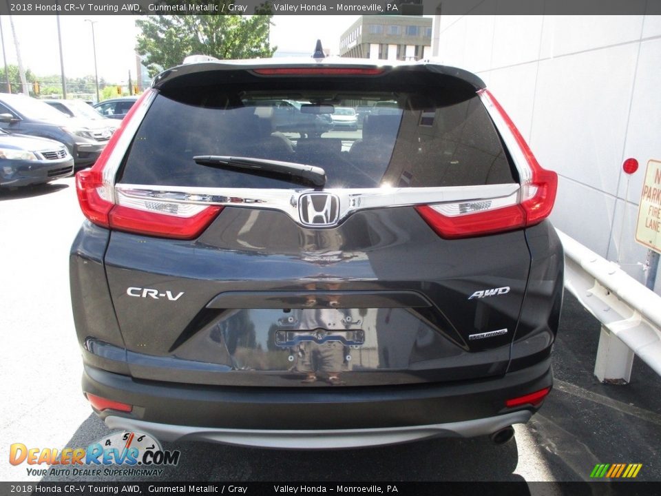 2018 Honda CR-V Touring AWD Gunmetal Metallic / Gray Photo #4