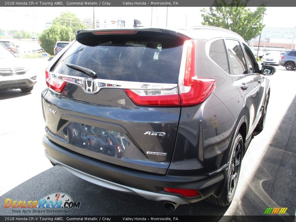 2018 Honda CR-V Touring AWD Gunmetal Metallic / Gray Photo #5