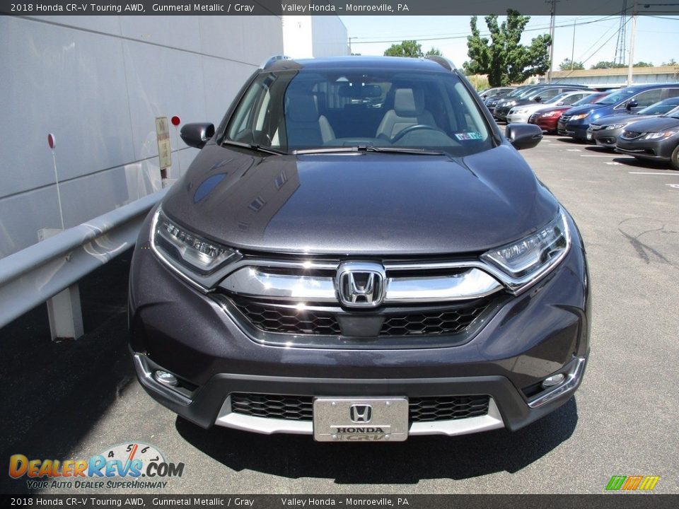 2018 Honda CR-V Touring AWD Gunmetal Metallic / Gray Photo #8