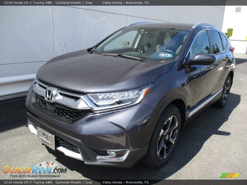 2018 Honda CR-V Touring AWD Gunmetal Metallic / Gray Photo #9