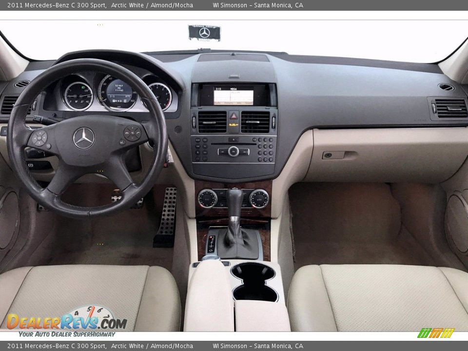 2011 Mercedes-Benz C 300 Sport Arctic White / Almond/Mocha Photo #17