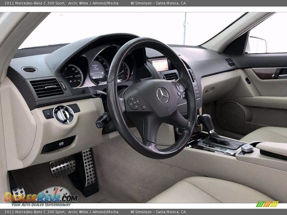 2011 Mercedes-Benz C 300 Sport Arctic White / Almond/Mocha Photo #21