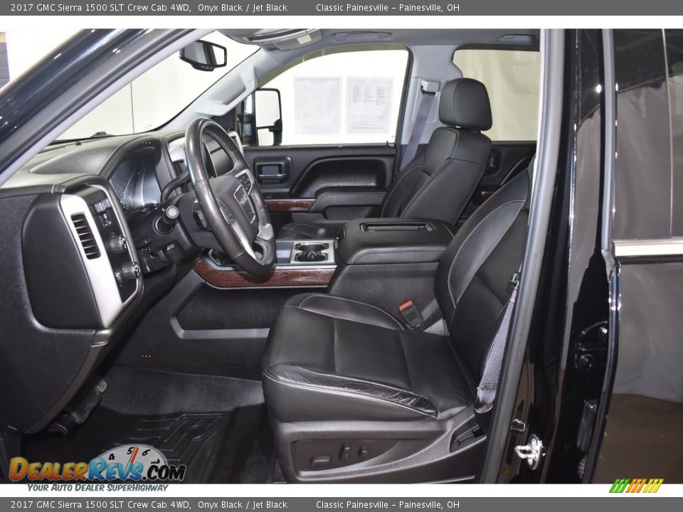 2017 GMC Sierra 1500 SLT Crew Cab 4WD Onyx Black / Jet Black Photo #7