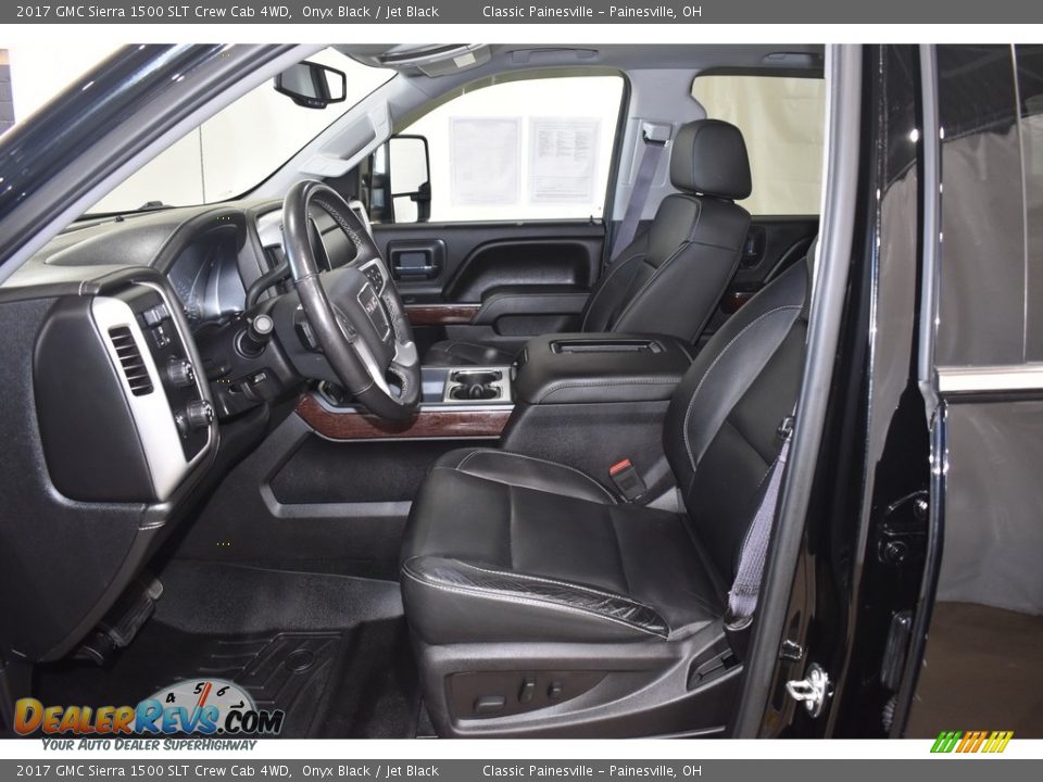 2017 GMC Sierra 1500 SLT Crew Cab 4WD Onyx Black / Jet Black Photo #7