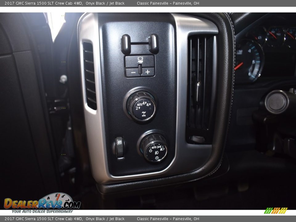 2017 GMC Sierra 1500 SLT Crew Cab 4WD Onyx Black / Jet Black Photo #12