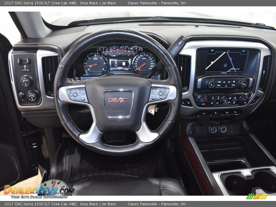 2017 GMC Sierra 1500 SLT Crew Cab 4WD Onyx Black / Jet Black Photo #13