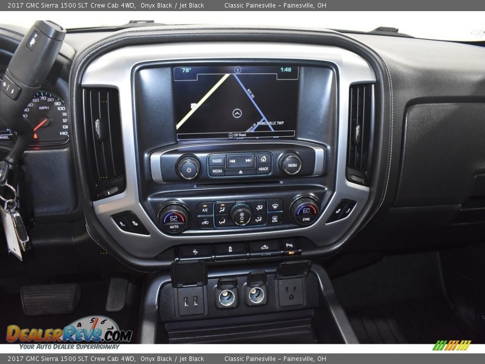 2017 GMC Sierra 1500 SLT Crew Cab 4WD Onyx Black / Jet Black Photo #14