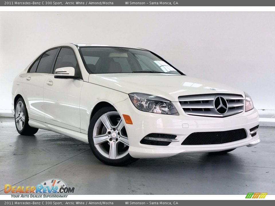 2011 Mercedes-Benz C 300 Sport Arctic White / Almond/Mocha Photo #33