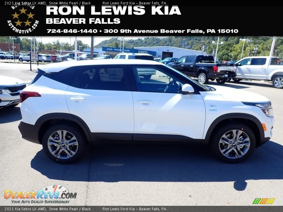 2021 Kia Seltos LX AWD Snow White Pearl / Black Photo #1