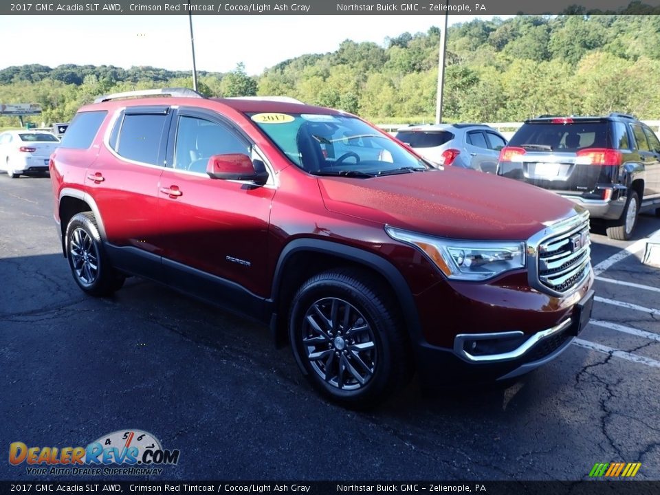 2017 GMC Acadia SLT AWD Crimson Red Tintcoat / Cocoa/Light Ash Gray Photo #4