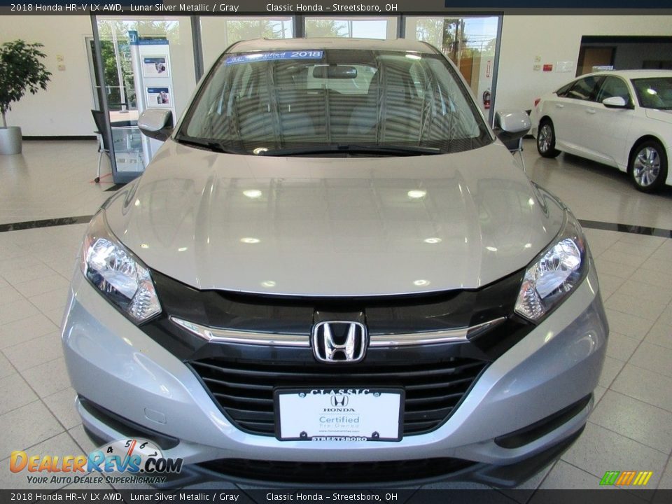 2018 Honda HR-V LX AWD Lunar Silver Metallic / Gray Photo #2