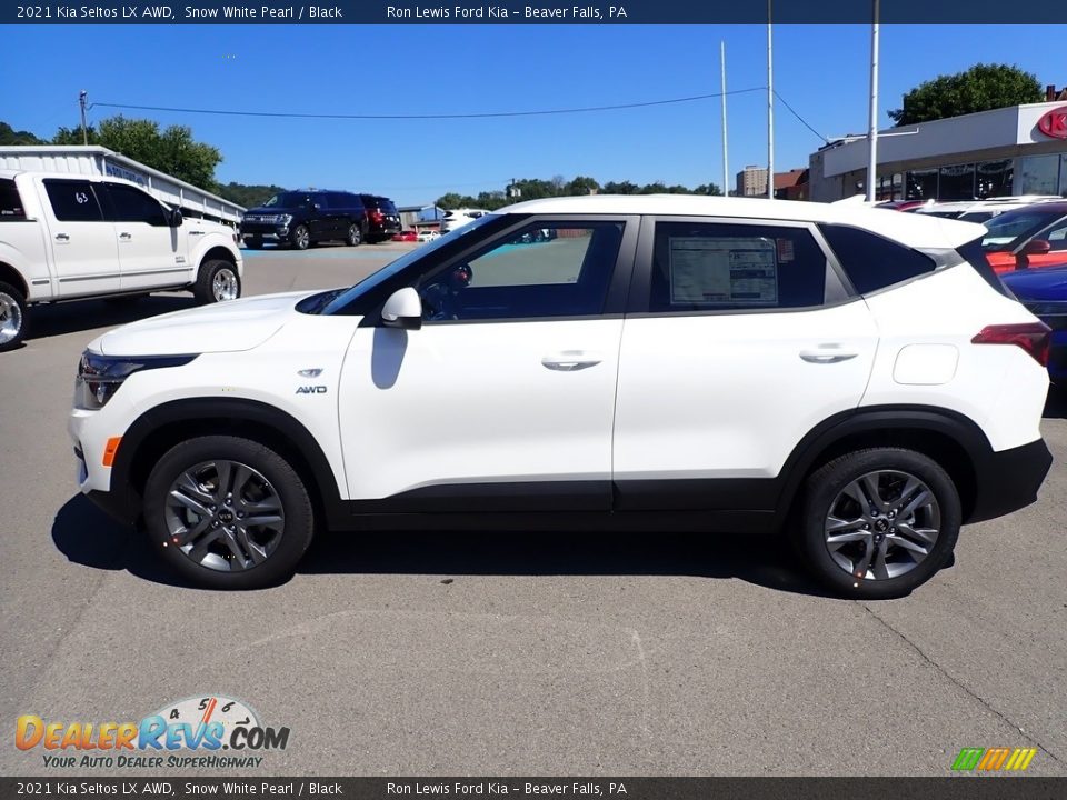 2021 Kia Seltos LX AWD Snow White Pearl / Black Photo #6
