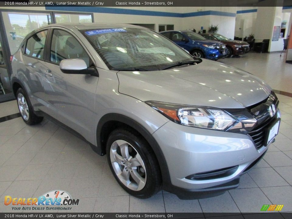 2018 Honda HR-V LX AWD Lunar Silver Metallic / Gray Photo #3