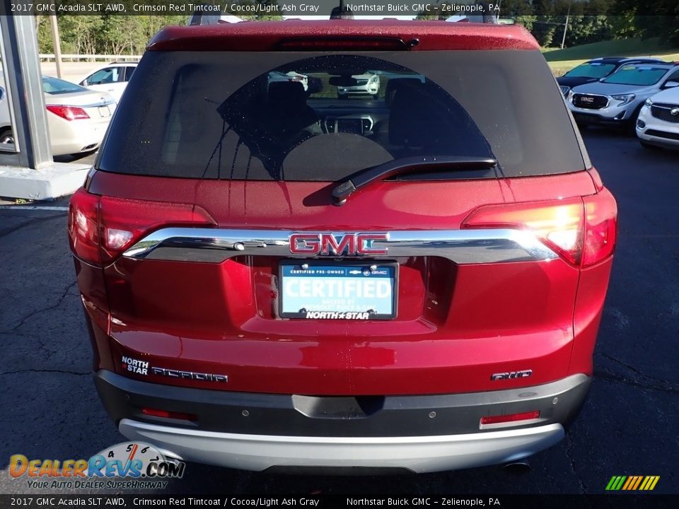 2017 GMC Acadia SLT AWD Crimson Red Tintcoat / Cocoa/Light Ash Gray Photo #10