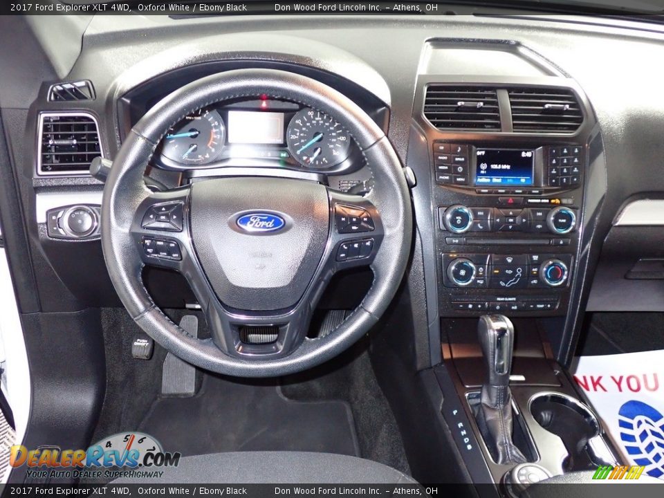 2017 Ford Explorer XLT 4WD Oxford White / Ebony Black Photo #31
