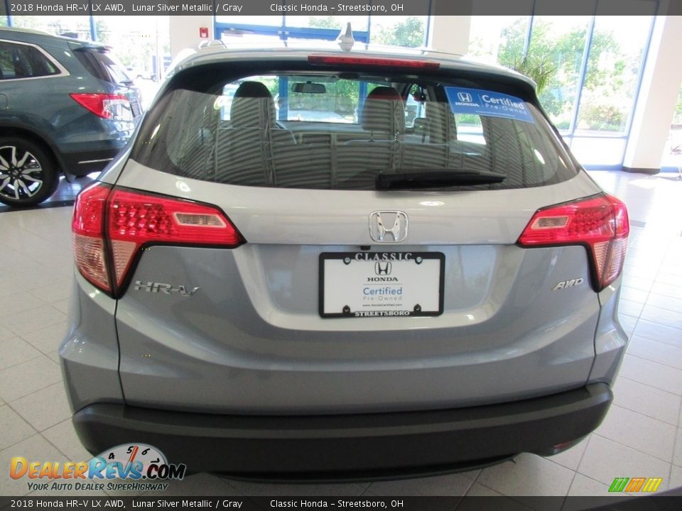 2018 Honda HR-V LX AWD Lunar Silver Metallic / Gray Photo #8
