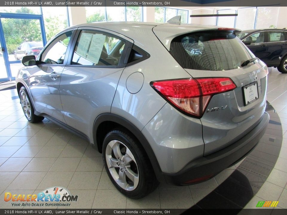 2018 Honda HR-V LX AWD Lunar Silver Metallic / Gray Photo #9