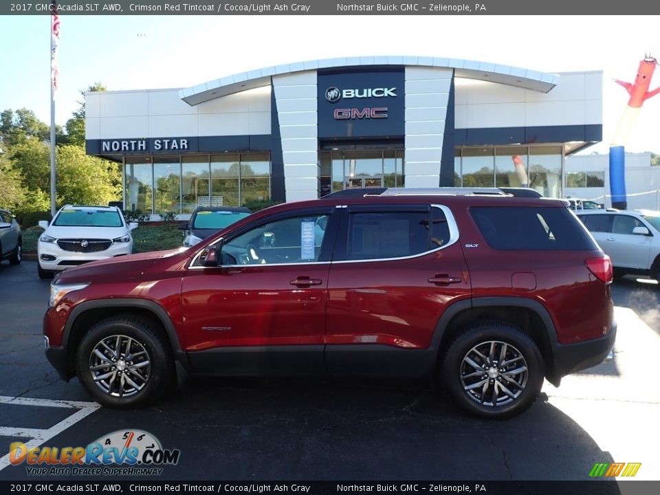 2017 GMC Acadia SLT AWD Crimson Red Tintcoat / Cocoa/Light Ash Gray Photo #14