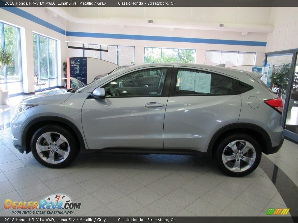 2018 Honda HR-V LX AWD Lunar Silver Metallic / Gray Photo #10
