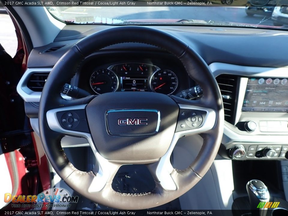 2017 GMC Acadia SLT AWD Crimson Red Tintcoat / Cocoa/Light Ash Gray Photo #24