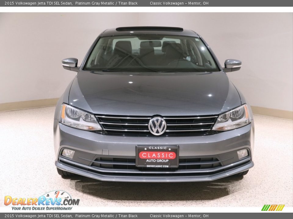 2015 Volkswagen Jetta TDI SEL Sedan Platinum Gray Metallic / Titan Black Photo #2