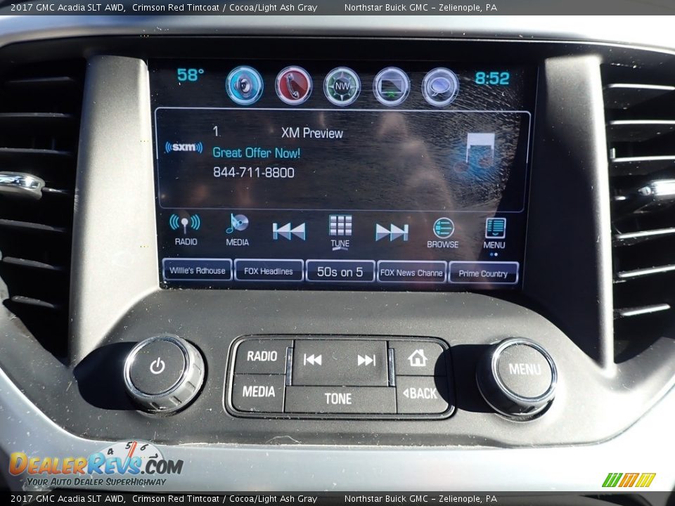 2017 GMC Acadia SLT AWD Crimson Red Tintcoat / Cocoa/Light Ash Gray Photo #27