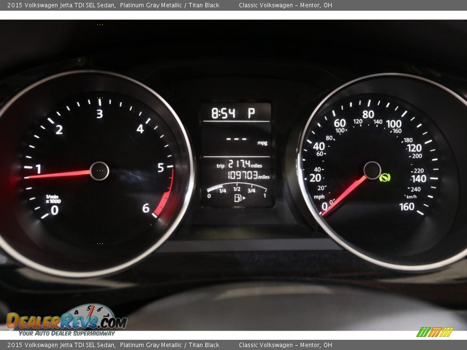 2015 Volkswagen Jetta TDI SEL Sedan Gauges Photo #8