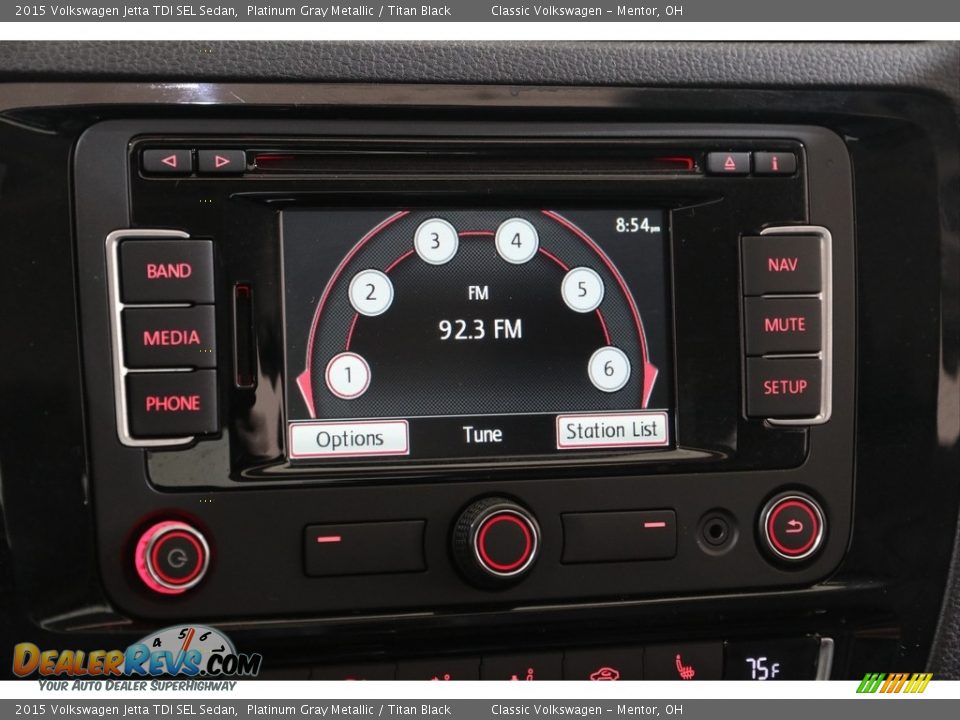 Controls of 2015 Volkswagen Jetta TDI SEL Sedan Photo #10