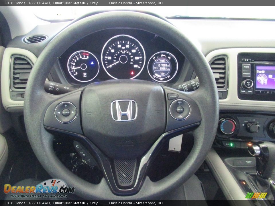 2018 Honda HR-V LX AWD Lunar Silver Metallic / Gray Photo #31