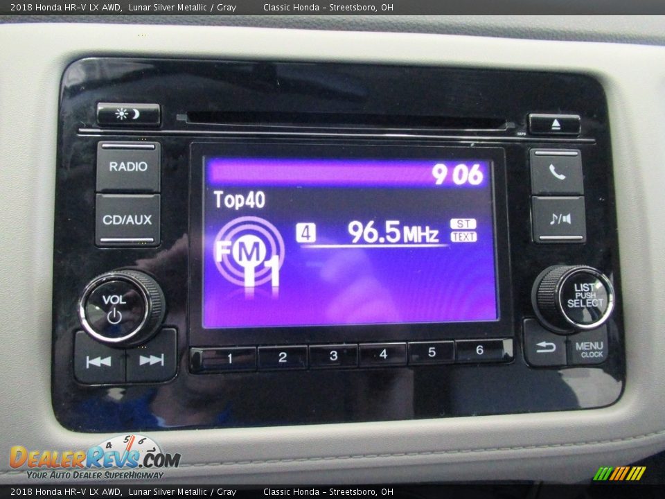 2018 Honda HR-V LX AWD Lunar Silver Metallic / Gray Photo #36